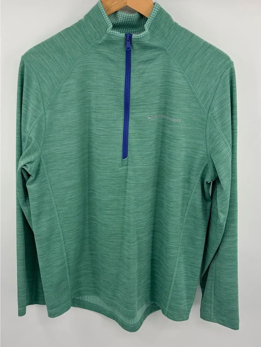 Vineyard Vines sankaty performance green half zip pullover men’s M preppy